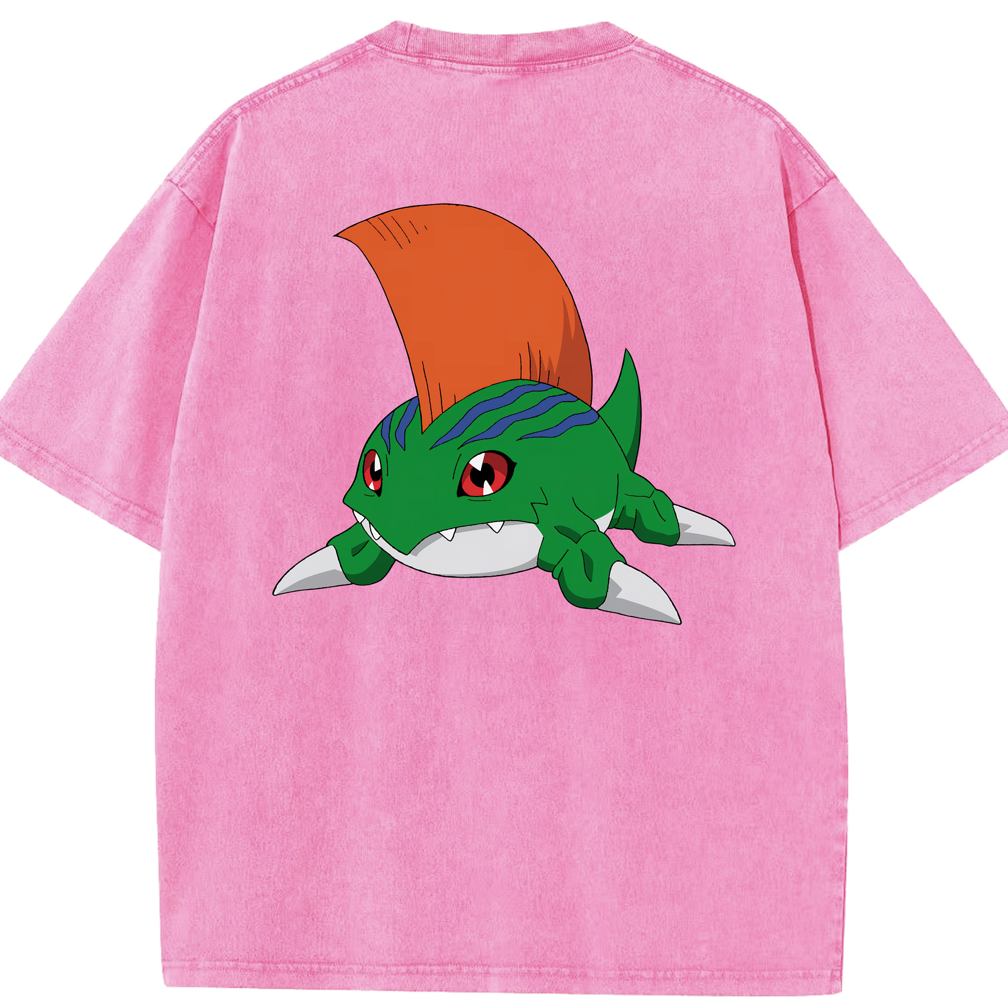 （画像用） Digimon デジタルモンスター/デジモン 綿100% ヴィンテージ風 半袖Tシャツ（背面プリント）